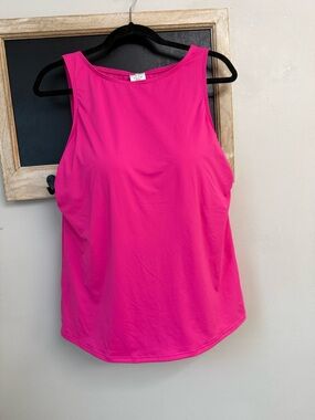 Lands' End Women's Bright Pink Swim Tankini Top
